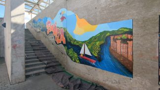 Graffiti-Workshop Flöha Bahnhof 1